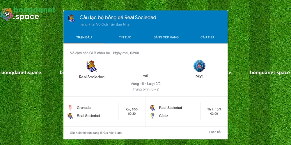 NHẬN ĐỊNH SOI KÈO FC REAL SOCIEDAD VS PARIS SIANT GERMAIN