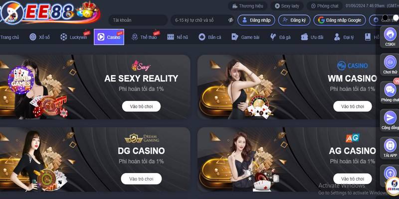 Kinh nghiệm khi tham gia WM casino